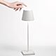 Poldina 2.2W LED Rechargeable Touch Table Lamp Matt White / Warm White - LD0280B3