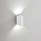 Tunnel 13.8W 240V LED Square Up/Down Wall Pillar Light Matt White / Warm White - LD0160B3