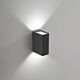 Tunnel 13.8W 240V LED Square Up/Down Wall Pillar Light Dark Grey / Warm White - LD0160G3