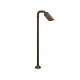 Hydra 12V MR16 Adjustable Path Light with Elbow Adapter Large Aged Brass - AQL-406-B3-M