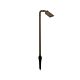 Hydra 12V MR16 Adjustable Path/Spike Light with Elbow Adapter Large Aged Brass - AQL-414-B3-M