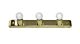 Hollywood Square 3 Light Bar Brass - HOL3S-BS