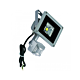 Exterior 10W LED Floodlight With Sensor Silver / Cool White - KSR10-SI