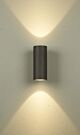 Harvie 12W 240V LED Up/Down Wall Pillar Light Charcoal / Warm White - LH8220-CC