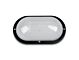 Plain Oval E27 Polycarbonate Bulkhead White - LJ5001-BL