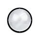 Plain Trim Round 2 x 18W Fluorescent Bulkhead Black - LJF9051-BL