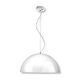 Large Retro Modern Shade Pendant White / Silver - MS600-WHSI