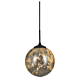 Sophia 1 Light Glass Globe Pendant Silver Metallic / Black - Q211 + CGK-BL