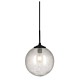 Sophia 1 Light Glass Globe Pendant Silver Mist / Black - Q223 + CGK-BL