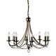 Maypole 8 Light Candelabra Pendant Antique Brass - R6348-8P-AB