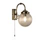 Etta Decorative Wall Light With Pull Switch Antique Brass - WL3259-AB