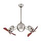 Acqua Ceiling Fan Wooden Blades Brushed Nickel