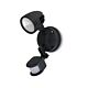 Single Head 12W LED Exterior Spotlight With Sensor Black / Daylight - AT9131/BLK