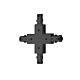 Single Circuit Track Cross Joiner Black - AT1100/BLK/X