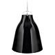 Finn Large Metal Industrial Pendant Gloss Black - 18677/06