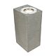 Catania Terrazzo 240V GU10 Up & Down Wall Pillar Light Grey - 21527/08