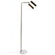 Snapper 1 Light Floor Lamp Brushed Brass / White - 12095