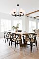 Interior Modern 6 Light Chandelier Matt Black - Abbey1