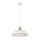 Single Angled Dome Shape Pendant Antique Brass With Black Highlights - CEREMA2