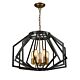 Wide Angular Cage 5 Light Pendant Oiled Bronze - Gamba1