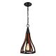 Modern Timber 1 Light Pendant Dark Red - Khaleesi1