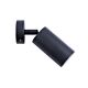 Poseidon 240V GU10 Single Adjustable Wall Pillar Light Black - PG1ABL