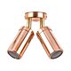 Poseidon 240V GU10 Double Adjustable Wall Pillar Light Solid Copper - PG2ACEC