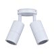 Poseidon 240V GU10 Double Adjustable Wall Pillar Light White - PG2AWH