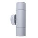 Poseidon 240V GU10 Up & Down Wall Pillar Light Silver - PGUDSIL