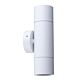 Poseidon 240V GU10 Up & Down Wall Pillar Light White - PGUDWH