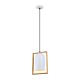 Modern Iron & Wood Pendant White - Swing1