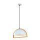 Modern Iron & Wood Pendant White - Swing3