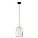 Modern Iron & Wood Pendant White - Swing5