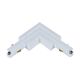 Track Single Circuit 3 Wire L-Piece Left Connector White - TRK1WHCON3L