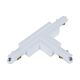 Track Single Circuit 3 Wire T-Piece Left Connector White - TRK1WHCON4L2