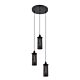 Decorative 3 Light Pendant Black - Veneto1X3BK