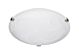 Alabaster Glass 2 Light Ceiling Oyster Light EX4D Satin Chrome - 20014