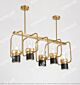 Black Plus Gold Bar Chandelier Citilux - NU145-1390