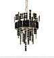 Stainless Steel Black Square Crystal Chandelier Citilux - NU145-1337