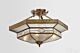 East Hills Classic Brass Made Semi Flush Mount Ceiling Light Elegant Range Citilux - NU111-1141