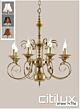 Kingsgrove Classic European Style Brass Pendant Light Elegant Range Citilux - NU111-1504