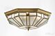 Oatley Traditional Brass Made Flush Mount Ceiling Light Elegant Range Citilux - NU111-1182