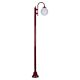 Lisbon Single Sphere Curved Arm Plain Post Light Burgundy - 15784