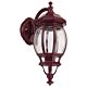 Vienna Curved Arm Downward Wall Light Burgundy - 15964