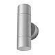 Elite 12 Watt 240V Cylindrical Up/Down Wall Pillar Light Aluminium / White - 19407