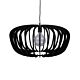 Robin 600mm Timber Pendant Black - 31010