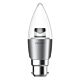 Key Candle 6 Watt Clear Diffuser Dimmable LED Globe Chrome B22 / Daylight - 65086