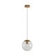 Bubble-200 Clear Glass Pendant Satin Brass - 31455