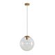 Bubble-300 Clear Glass Pendant Satin Brass - 31483