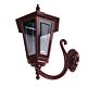 Turin Curved Arm Upward Wall Light Large Burgundy - 16135